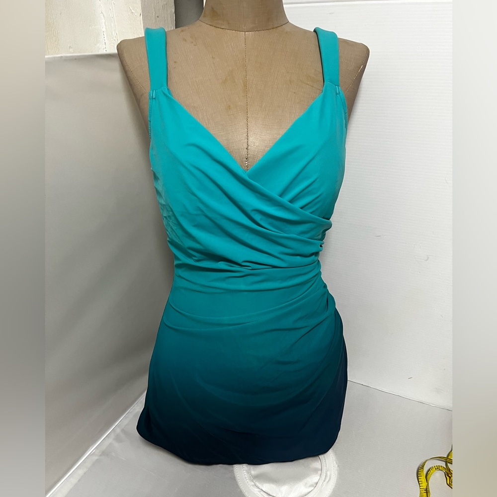Lands' End Teal One Piece Swimsuit - Picture 2 of 7